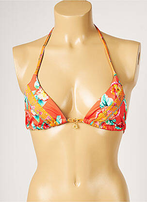 Haut de maillot de bain stretch haut triangles orange BANANA MOON femme
