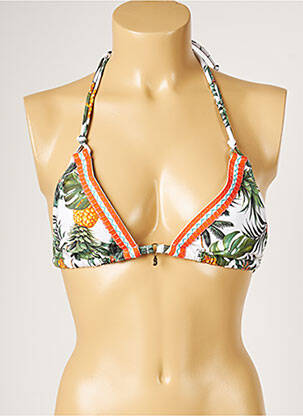 Haut de maillot de bain stretch haut triangles vert BANANA MOON femme
