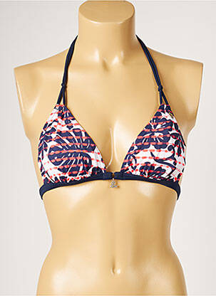 Haut de maillot de bain stretch haut triangles bleu BANANA MOON femme