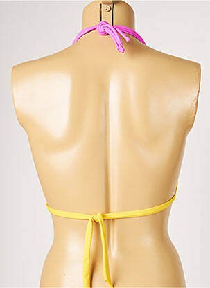 Haut de maillot de bain stretch haut triangles jaune BANANA MOON femme