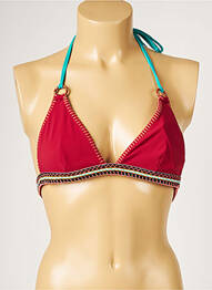 Haut de maillot de bain stretch haut triangles rouge BANANA MOON femme