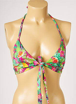 Haut de maillot de bain stretch haut triangles vert BANANA MOON femme