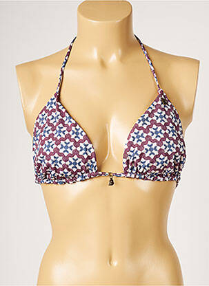 Haut de maillot de bain stretch haut triangles violet BANANA MOON femme