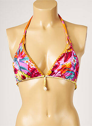 Haut de maillot de bain stretch haut triangles rose BANANA MOON femme
