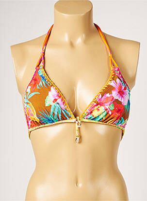 Haut de maillot de bain stretch haut triangles rose BANANA MOON femme