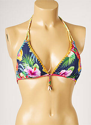 Haut de maillot de bain stretch haut triangles bleu BANANA MOON femme