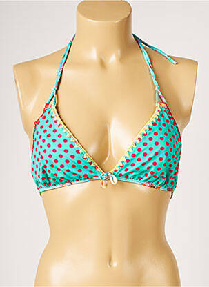 Haut de maillot de bain stretch haut triangles vert BANANA MOON femme