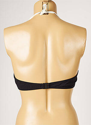 Haut de maillot de bain stretch haut soutien-gorge moulé noir LIVIA femme