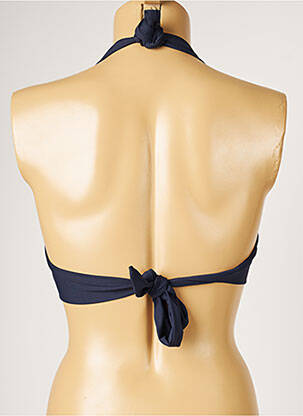 Haut de maillot de bain stretch haut soutien-gorge avec mousse de rembourrage amovible bleu LIVIA femme