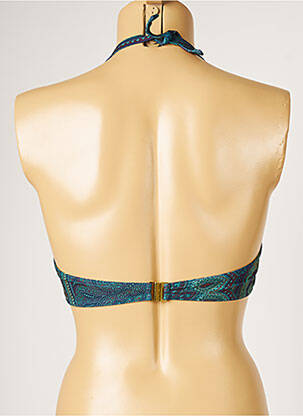 Haut de maillot de bain stretch haut soutien-gorge moulé vert LIVIA femme