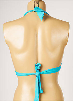 Haut de maillot de bain stretch haut soutien-gorge avec mousse de rembourrage amovible bleu LIVIA femme
