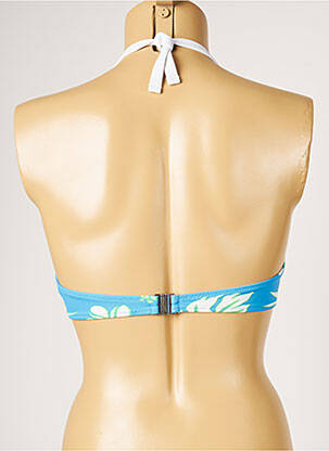 Haut de maillot de bain stretch haut soutien-gorge moulé bleu LIVIA femme