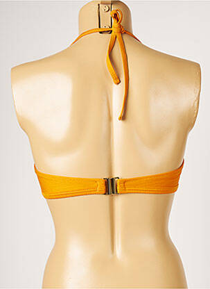 Haut de maillot de bain stretch haut soutien-gorge moulé jaune LIVIA femme
