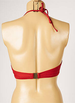 Haut de maillot de bain stretch haut soutien-gorge moulé orange LIVIA femme