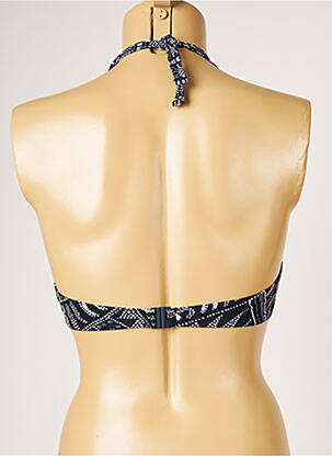 Haut de maillot de bain stretch haut soutien-gorge moulé bleu LIVIA femme
