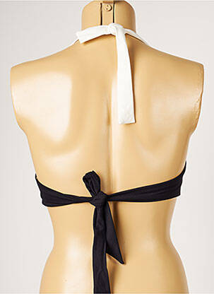 Haut de maillot de bain stretch haut soutien-gorge avec mousse de rembourrage amovible noir LIVIA femme