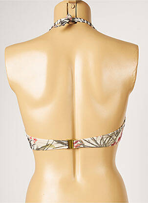 Haut de maillot de bain stretch haut soutien-gorge moulé beige LIVIA femme