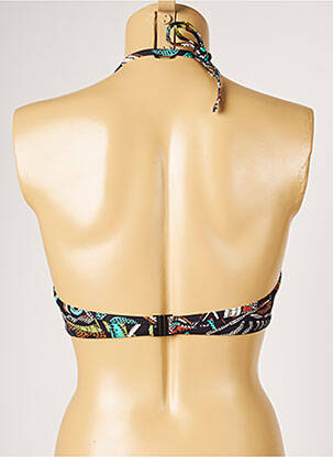 Haut de maillot de bain stretch haut soutien-gorge avec mousse de rembourrage amovible noir LIVIA femme