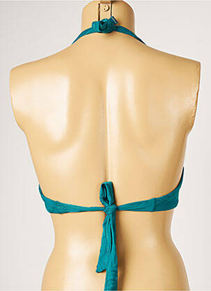 Haut de maillot de bain stretch haut soutien-gorge moulé vert LIVIA femme