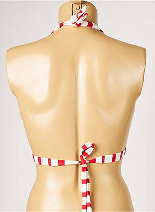Haut de maillot de bain stretch haut soutien-gorge avec mousse de rembourrage amovible rouge LIVIA femme