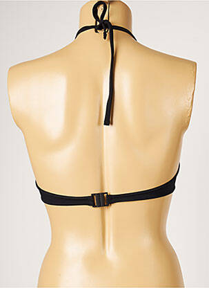 Haut de maillot de bain stretch haut soutien-gorge avec mousse de rembourrage amovible noir LIVIA femme