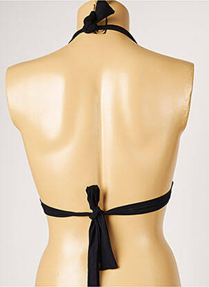 Haut de maillot de bain stretch haut soutien-gorge avec mousse de rembourrage amovible noir LIVIA femme