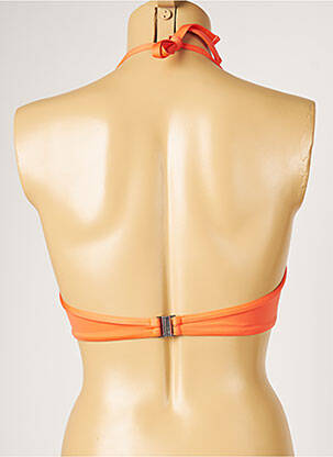Haut de maillot de bain stretch haut soutien-gorge push-up orange LIVIA femme
