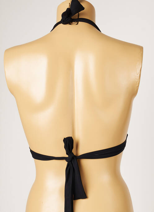 Haut de maillot de bain stretch haut soutien-gorge avec mousse de rembourrage amovible noir LIVIA femme