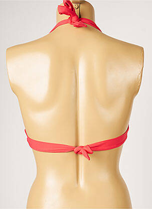 Haut de maillot de bain stretch haut soutien-gorge moulé rouge LIVIA femme