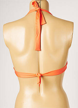 Haut de maillot de bain stretch haut soutien-gorge moulé orange LIVIA femme