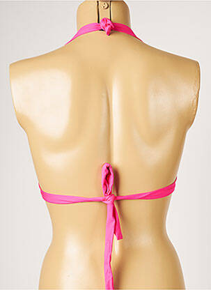 Haut de maillot de bain stretch haut soutien-gorge moulé rose LIVIA femme