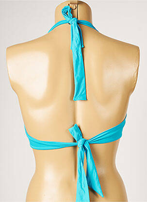 Haut de maillot de bain stretch haut soutien-gorge avec mousse de rembourrage amovible bleu LIVIA femme