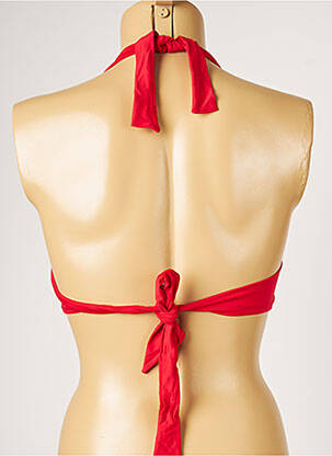 Haut de maillot de bain stretch haut soutien-gorge avec mousse de rembourrage amovible rouge LIVIA femme