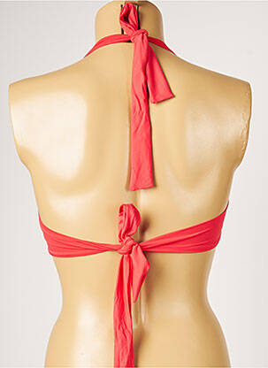 Haut de maillot de bain stretch haut soutien-gorge avec mousse de rembourrage amovible rouge LIVIA femme
