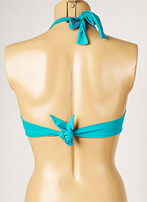 Haut de maillot de bain stretch haut soutien-gorge avec mousse de rembourrage amovible bleu LIVIA femme