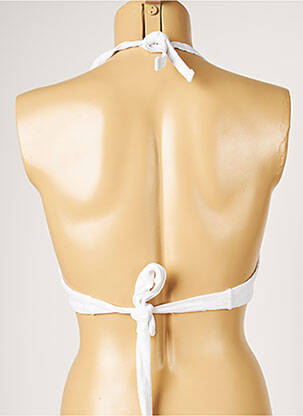 Haut de maillot de bain stretch haut soutien-gorge moulé blanc LIVIA femme
