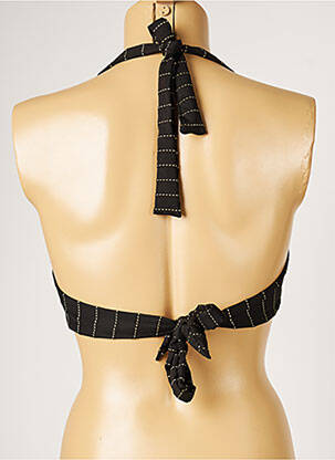 Haut de maillot de bain stretch haut soutien-gorge avec mousse de rembourrage amovible noir LIVIA femme