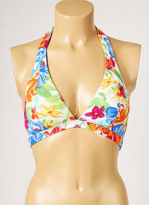 Haut de maillot de bain stretch haut soutien-gorge avec mousse de rembourrage amovible vert LIVIA femme