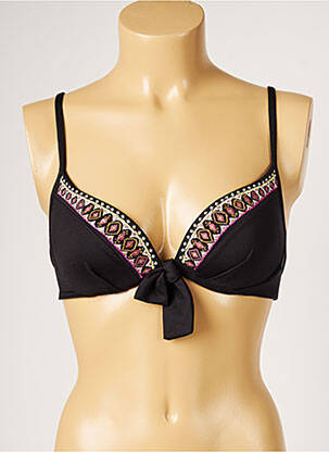 Haut de maillot de bain haut soutien-gorge moulé haut soutien-gorge moulé noir LIVIA femme