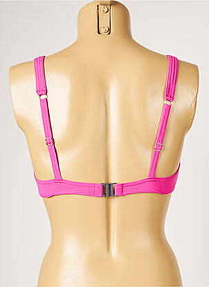 Haut de maillot de bain stretch haut soutien-gorge avec mousse de rembourrage amovible rose LIVIA femme