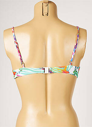 Haut de maillot de bain stretch haut soutien-gorge push-up bleu LIVIA femme