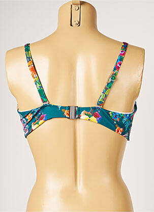 Haut de maillot de bain stretch haut soutien-gorge moulé vert LIVIA femme