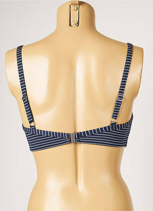 Haut de maillot de bain stretch haut soutien-gorge emboitant bleu LIVIA femme