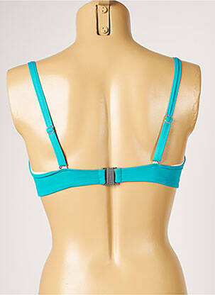 Haut de maillot de bain stretch haut soutien-gorge moulé bleu LIVIA femme