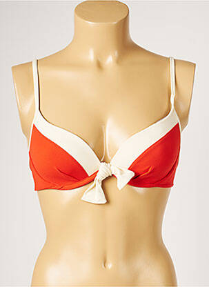 Haut de maillot de bain haut soutien-gorge moulé haut soutien-gorge moulé orange LIVIA femme