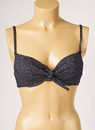 Haut de maillot de bain stretch haut soutien-gorge push-up bleu LIVIA femme
