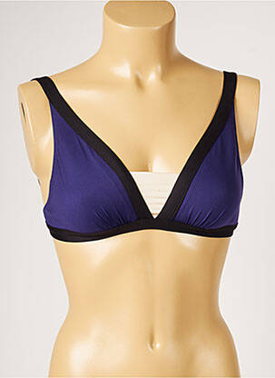Haut de maillot de bain stretch haut soutien-gorge moulé violet LIVIA femme