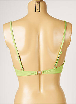 Haut de maillot de bain stretch haut soutien-gorge moulé vert LIVIA femme
