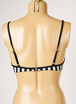 Haut de maillot de bain stretch haut soutien-gorge moulé noir LIVIA femme