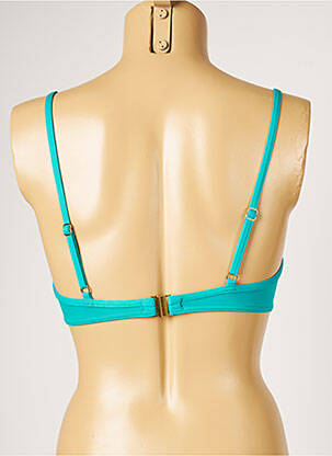 Haut de maillot de bain stretch haut soutien-gorge moulé bleu LIVIA femme